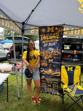 Load image into Gallery viewer, "Go Blue" Michigan Tailgate Customized Banner

